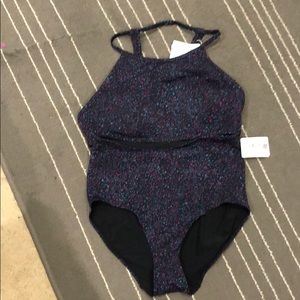 Lululemon swimsuit top is size 8, bottom is size 6